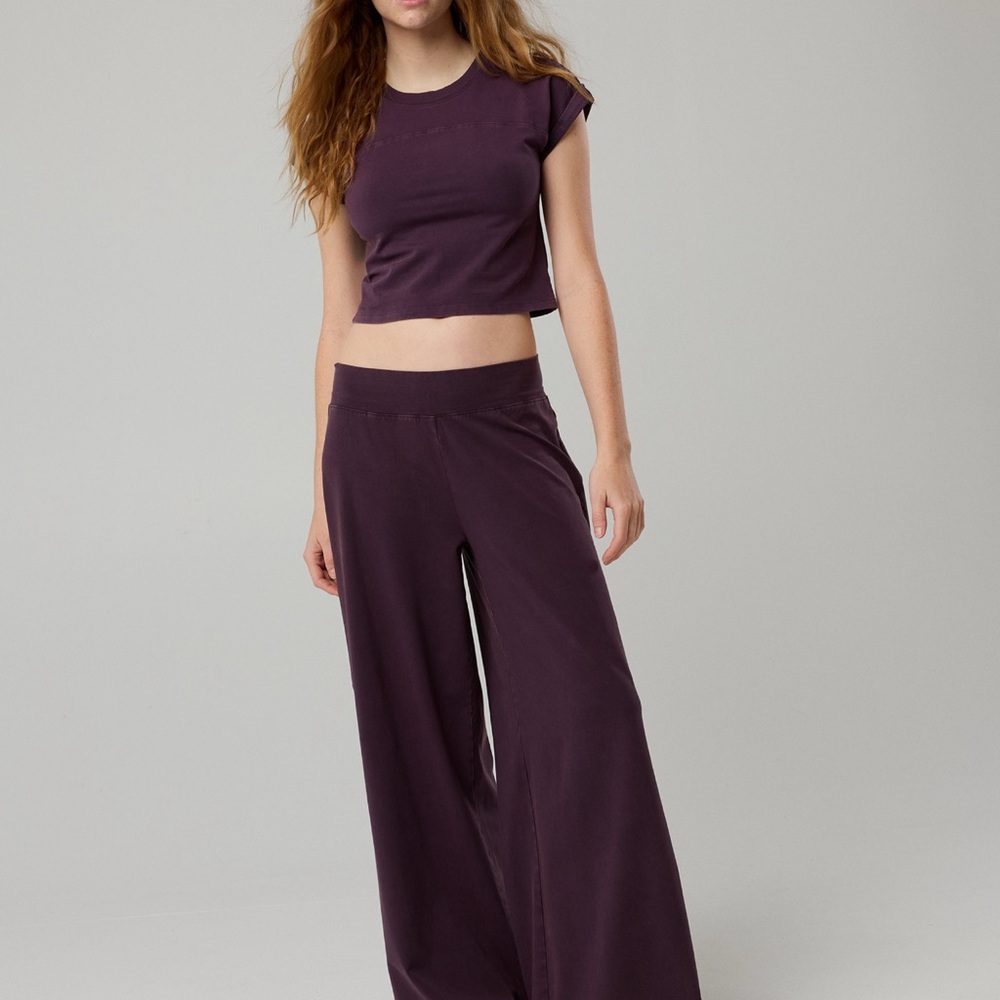 NWT OFFLINE by Aerie OG Super Wide-Leg Pants Ccol Berry Size M